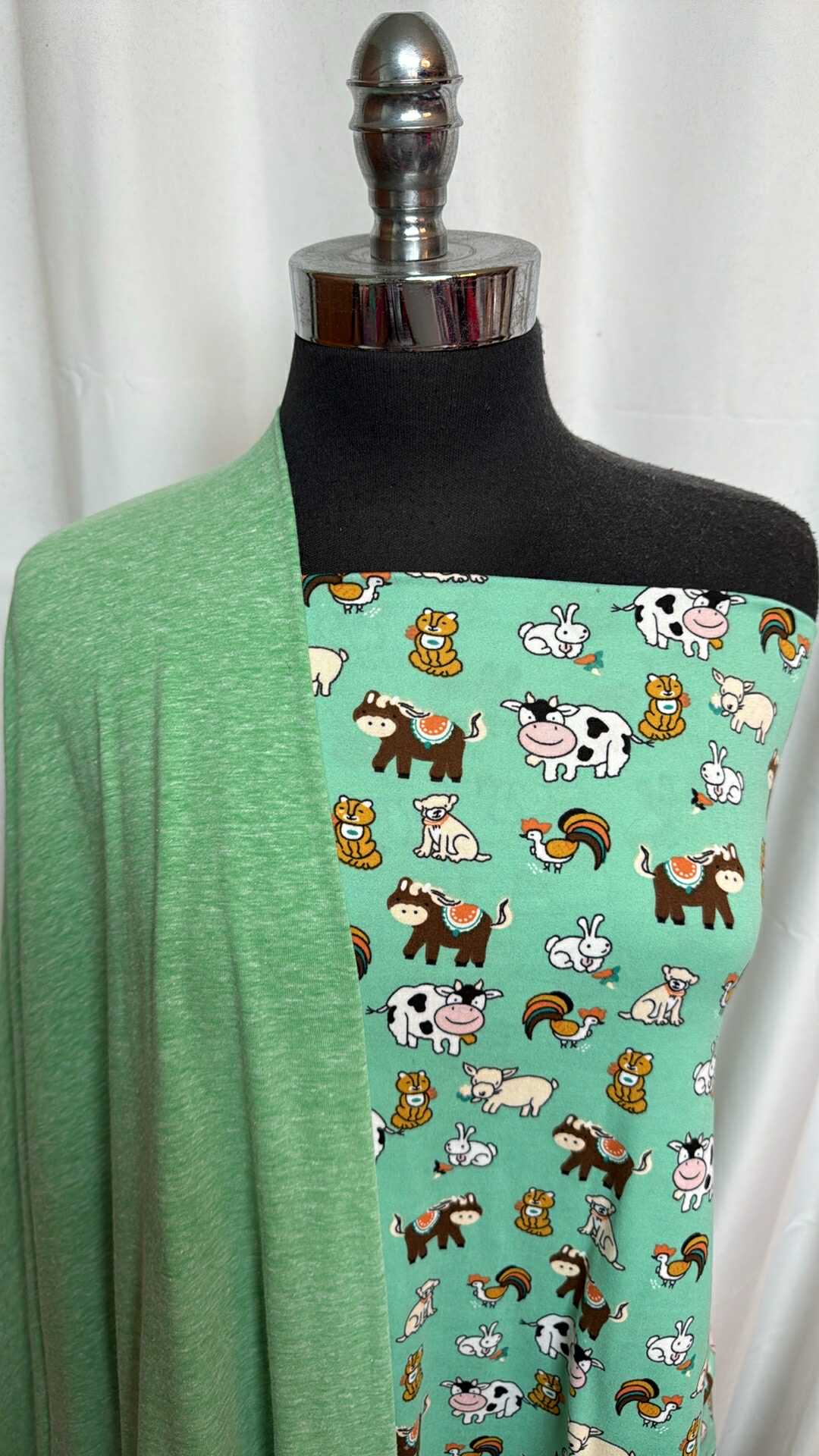 GREEN FARM ANIMALS BUNDLE : 2YD Farm Animals DBP & 2YD Green C/P Jersey : A28453
