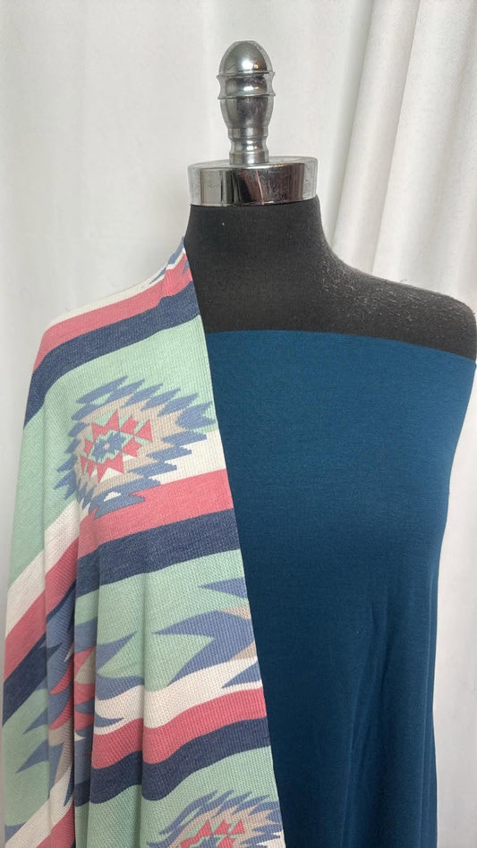 TEAL/SOUTHWEST BUNDLE : 2YD Teal PRS Jersey & 1YD Southwest Thermal : A30914