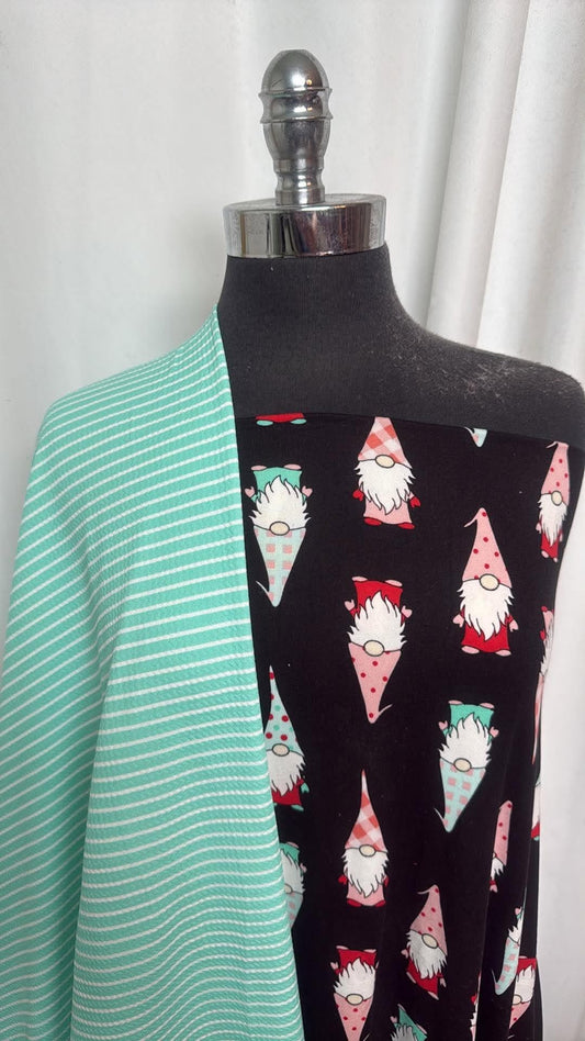 STRIPE/GNOMES BUNDLE : 1.5YD Gnomes DBP & 2YD Stripe Bullet : A30854