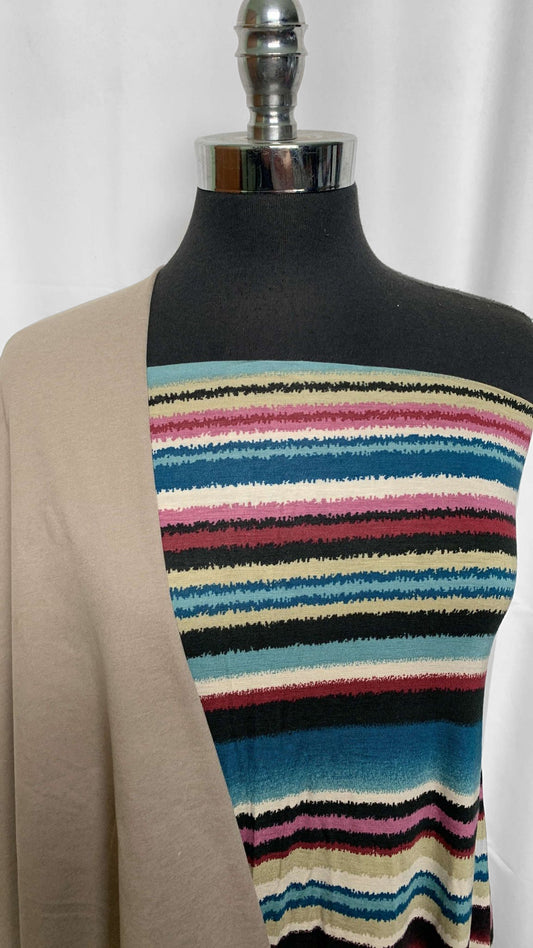 BIRCH/VARIEGATED STRIPE BUNDLE : 2YD Variegated Stripe R/S & 1YD Birch Peached PF : A25770