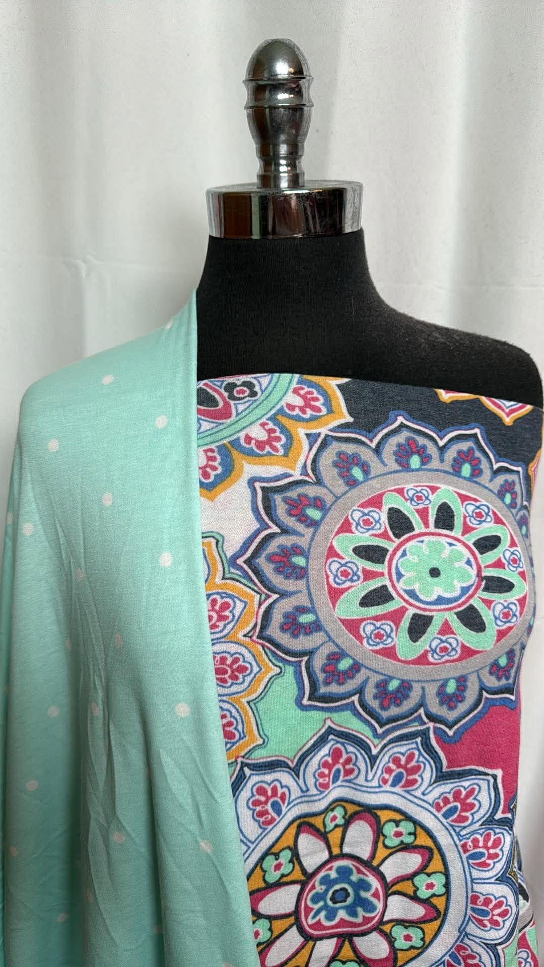 MINT DOT/MANDALA BUNDLE : 2YD Mandala PRS FT & 1+YD Mint Dot PRS FT : A29983