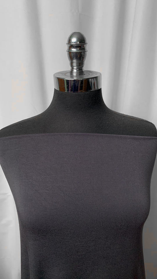 Charcoal - Modal Spandex Jersey - By the Yard