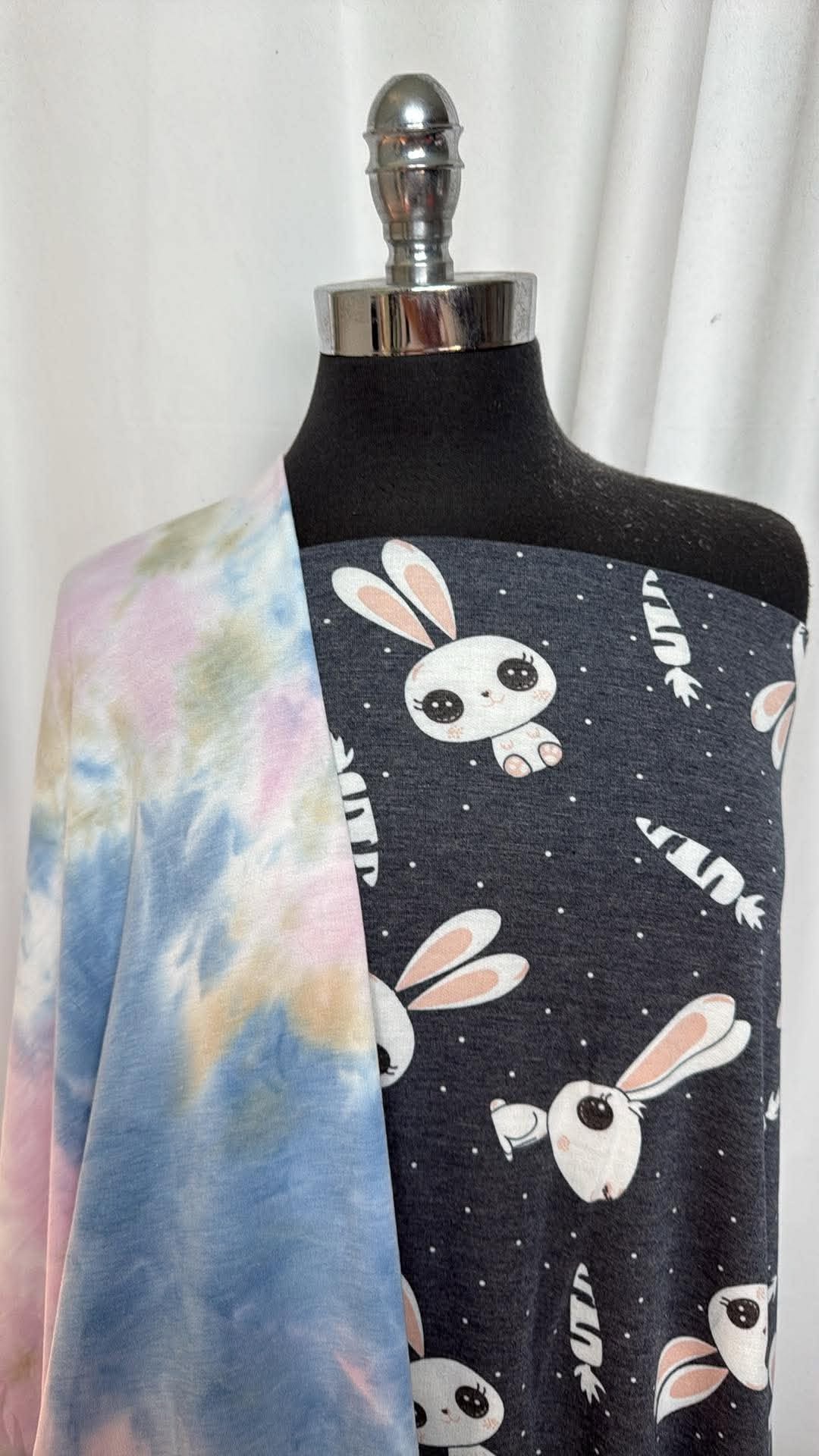 TIE DYE/BUNNIES BUNDLE : 2YD Tie Dye PRS FT & 2YD Bunnies PRS FT : A31034
