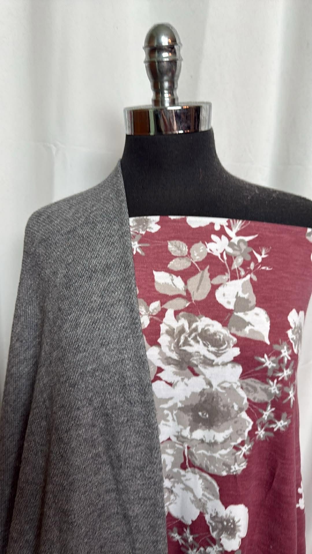 FLORAL/HONEYCOMB SWEATER BUNDLE : 2YD Honeycomb Sweater & 2YD Floral PRS FT : A30013