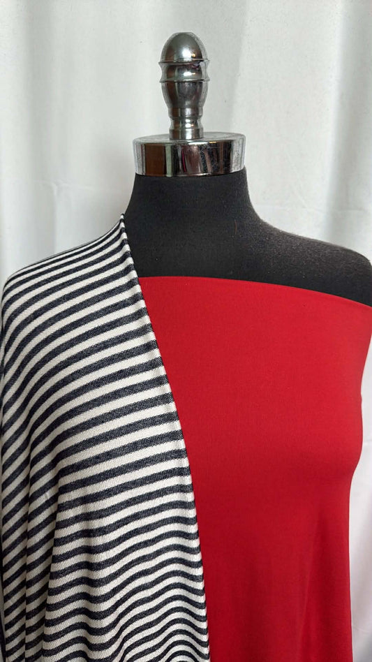 RED/NAVY STRIPE BUNDLE : 2YD Red DBP & 2YD Navy/Ivory Stripe RSL PRS FT : A29887