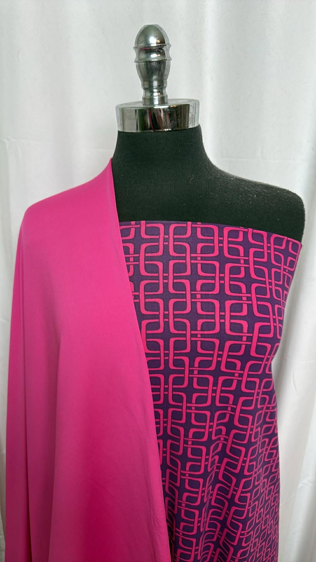 PINK/PURPLE GEO BUNDLE : 2YD Pink/Purple Geo N/S Swim & 2YD Pink Brushed-Back PF : A30349