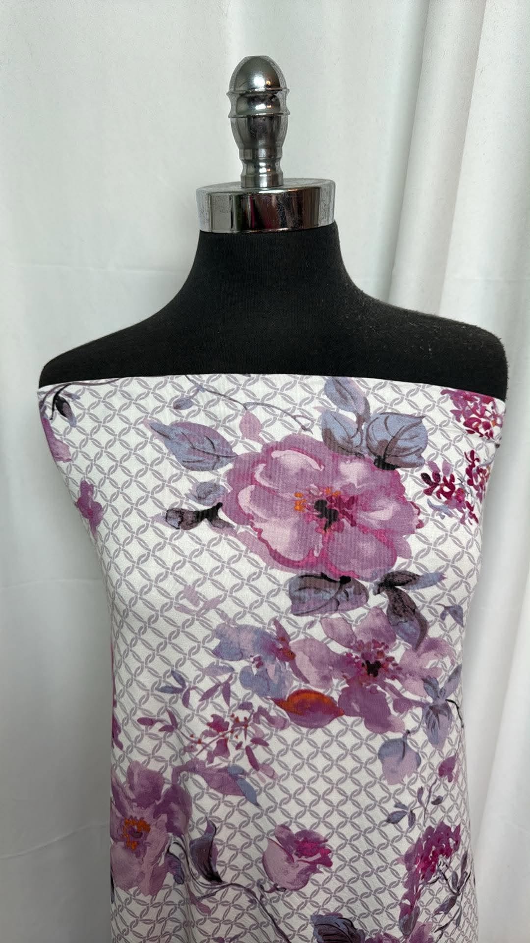Floral Lattice - Modal/Spandex - By the Yard
