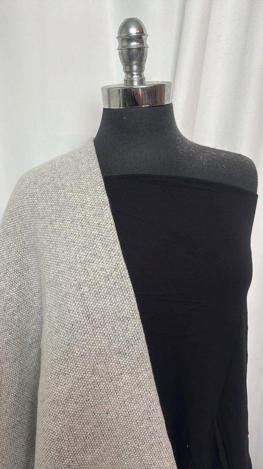 BLACK/WOOL-BLEND BUNDLE : 2YD Black C/S FT & 2YD Heavy Wool-Blend (Brushed on Back) : A30915