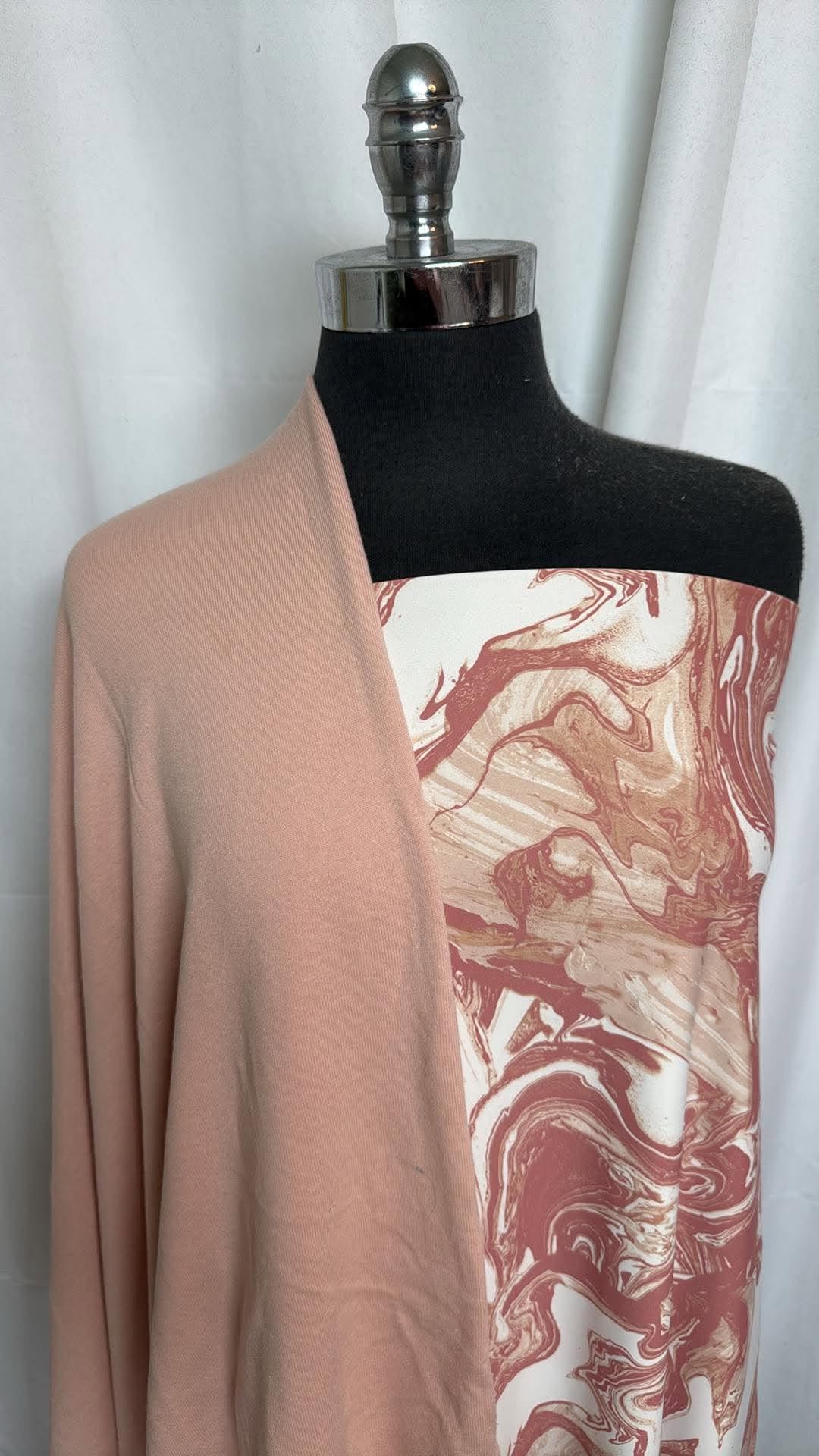 MARBLE BUNDLE : 2YD Marble Yoga PF & 1YD Sweatshirt Fleece (72" Wide-Not Brushed) : A30633