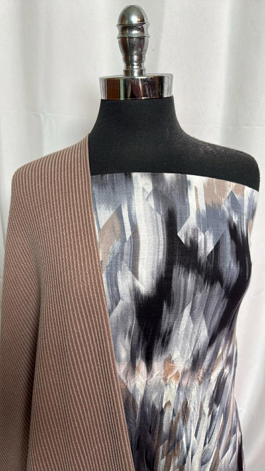 GEO/BROWN URBAN RIB BUNDLE : 2YD Geo R/S & 2YD Brown Urban Rib : A29990