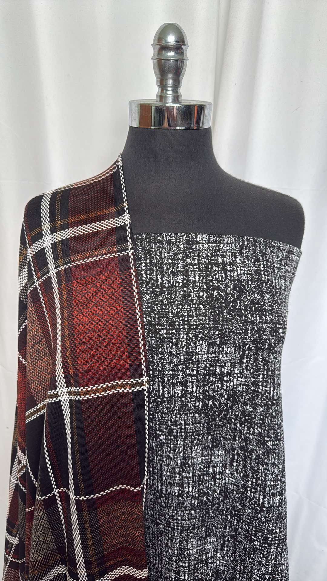 PUFF PLAID/JACQUARD BUNDLE : 2.5YD Plaid Puff Sweater & 3YD Jacquard DK : A26085