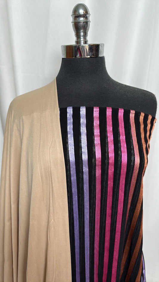 NUDE/RIBBON MESH BUNDLE : 2YD Ribbon on Mesh & 2YD Nude PIL : A29194