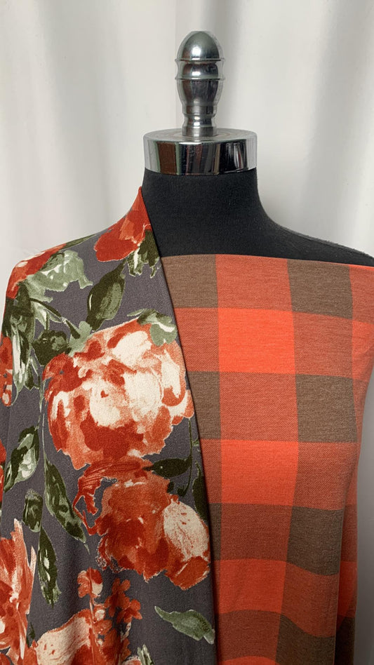 PLAID/FLORAL BUNDLE : 2YD Plaid PRS FT & 2YD Floral Oakley SK : A2094