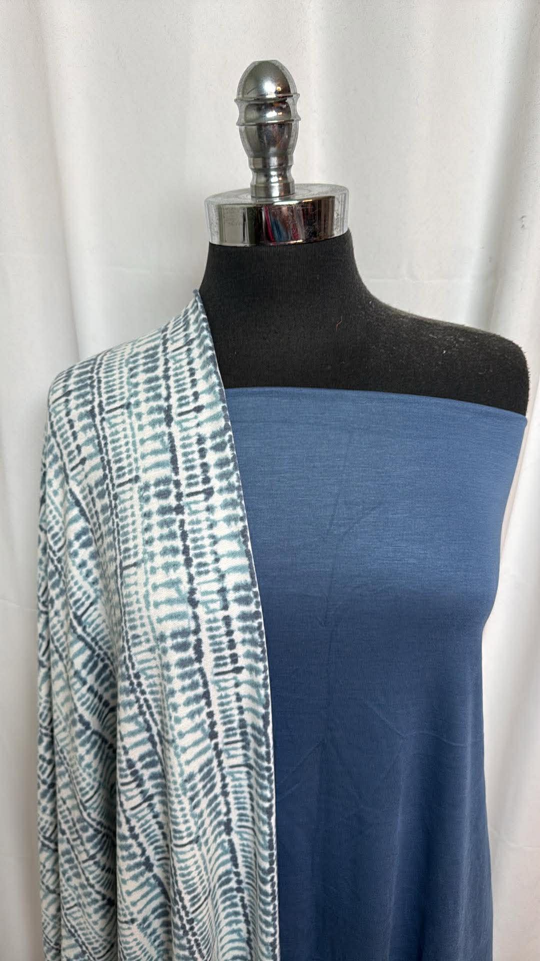 DENIM/TIE DYE STRIPE BUNDLE : 2YD Tie Dye Stripe PRS FT & 2YD Denim R/S : A30255