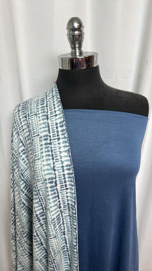 DENIM/TIE DYE STRIPE BUNDLE : 2YD Tie Dye Stripe PRS FT & 2YD Denim R/S : A30255