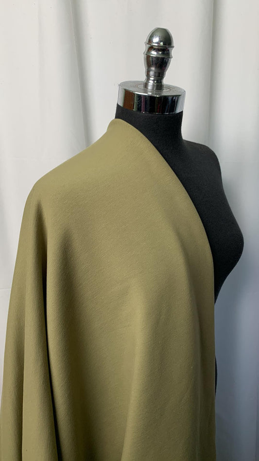 Olive - Heavy Modal/Cotton/Spandex Sweatshirt Fleece - 2 Yard Cut