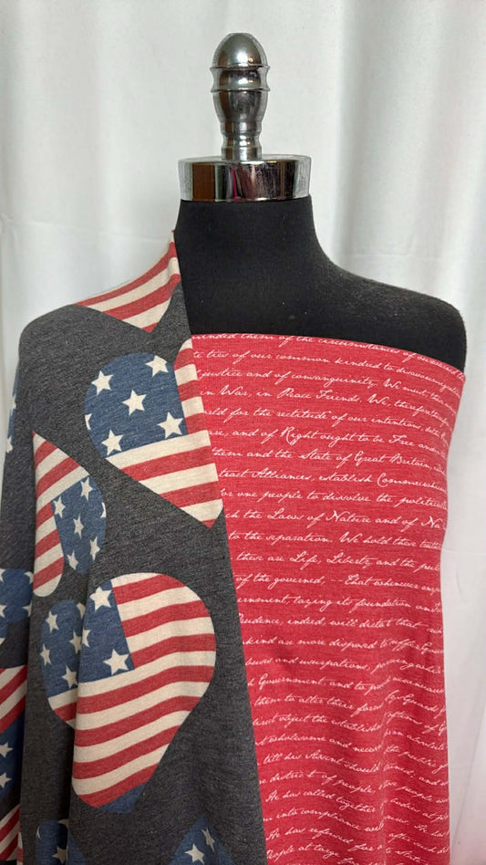 DECLARATION/PATRIOTIC HEARTS BUNDLE : 2YD Declaration PRS FT & 1YD Patriotic Heart PRS FT : A29467