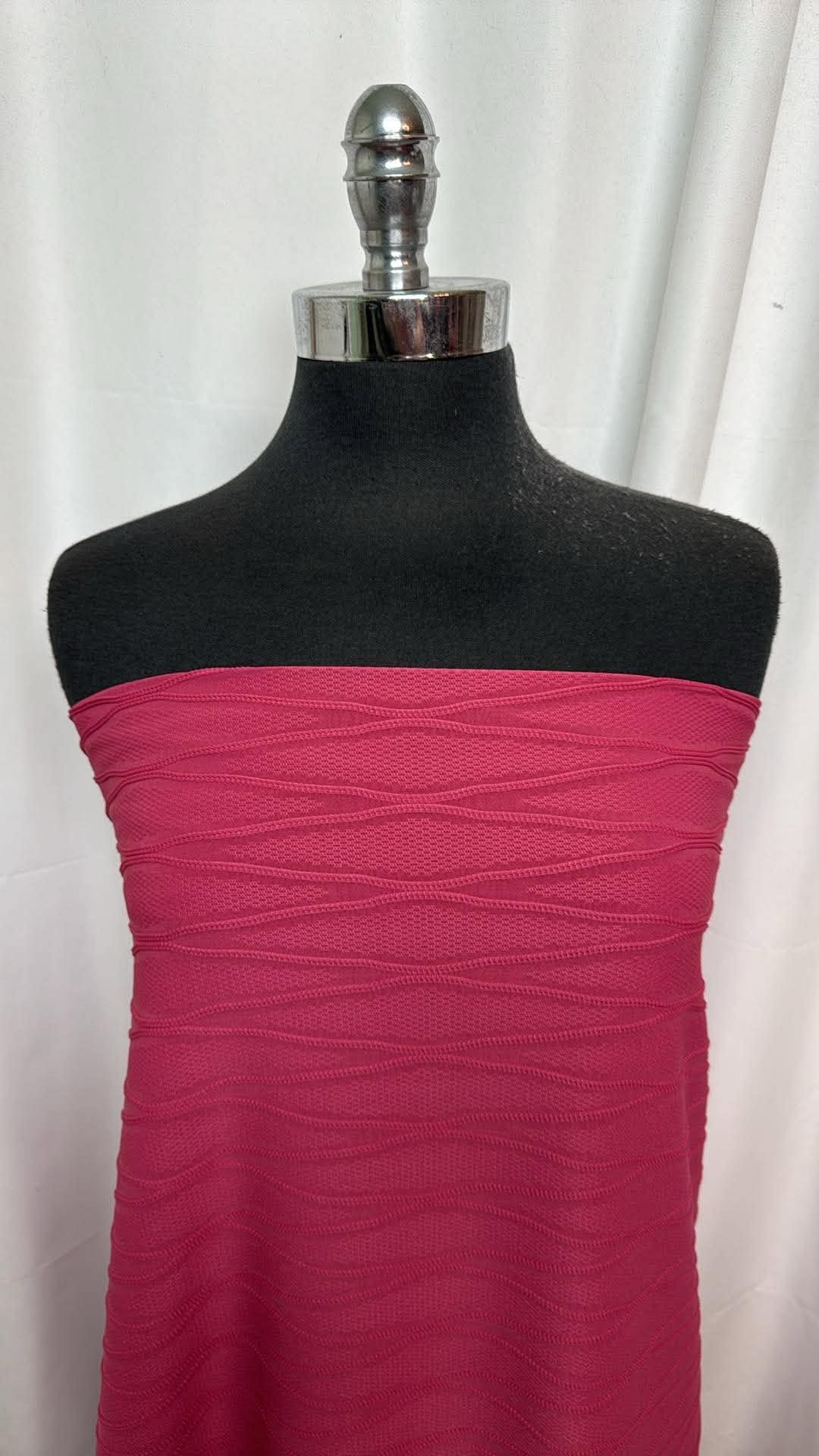Deep Rose - Textured ITY - 2 Yard Cut