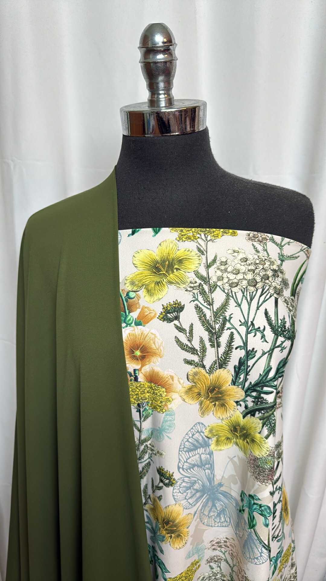 GREEN/FLORAL BUNDLE : 2YD Floral Yoga PF & 2YD Green Yoga PF : A27673