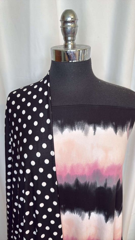 TIE DYE STRIPE/DOTS BUNDLE : 2YD Tie Dye Stripe DBP & 2YD Dots SBP : A26697