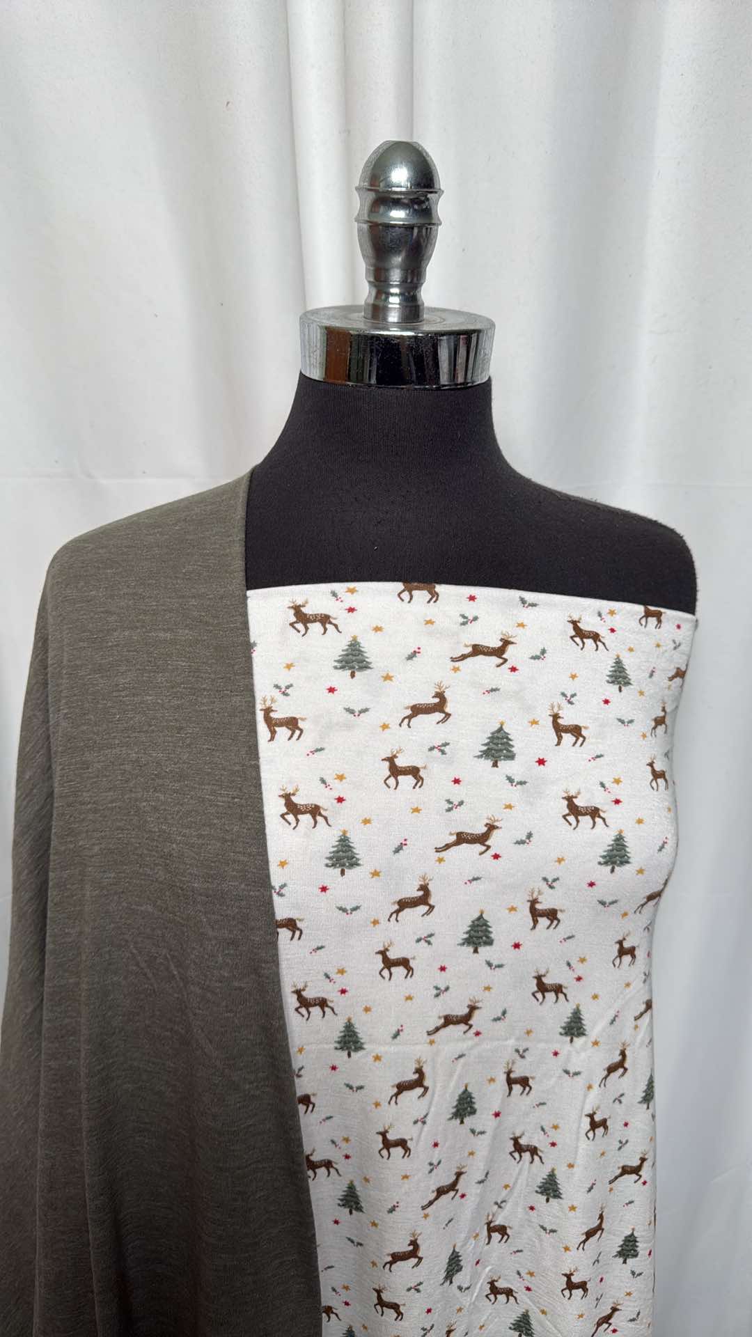 DEER BUNDLE : 2YD Deer Bamboo & 2YD Solid C/P : A26635
