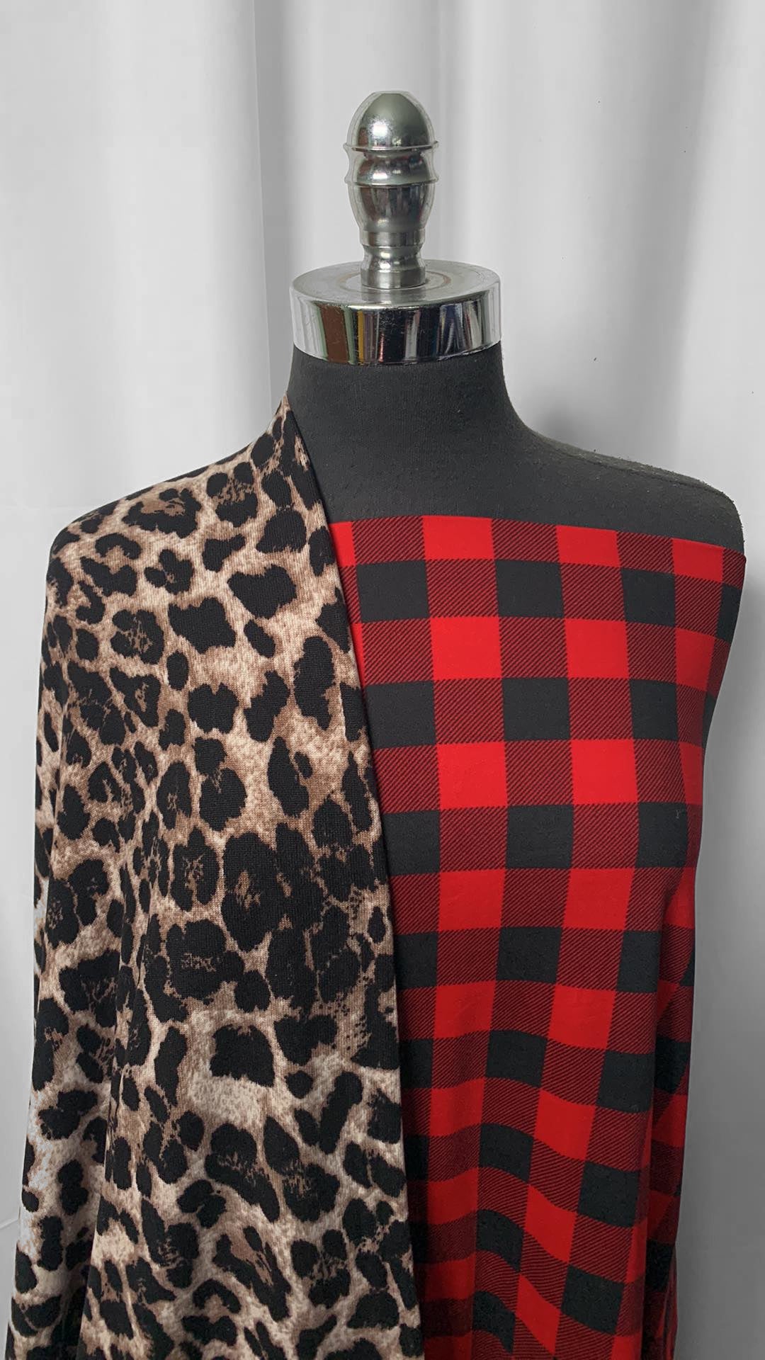 BUFFALO/LEOPARD BUNDLE : 2YD Leopard Oakley SK & 2YD Red Buffalo Plaid DBP : A2314