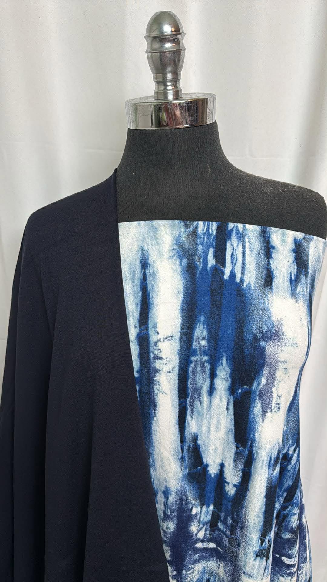 NAVY/TIE DYE BUNDLE : 2YD Tie Dye DBP & 2YD Navy Ponte : A30160