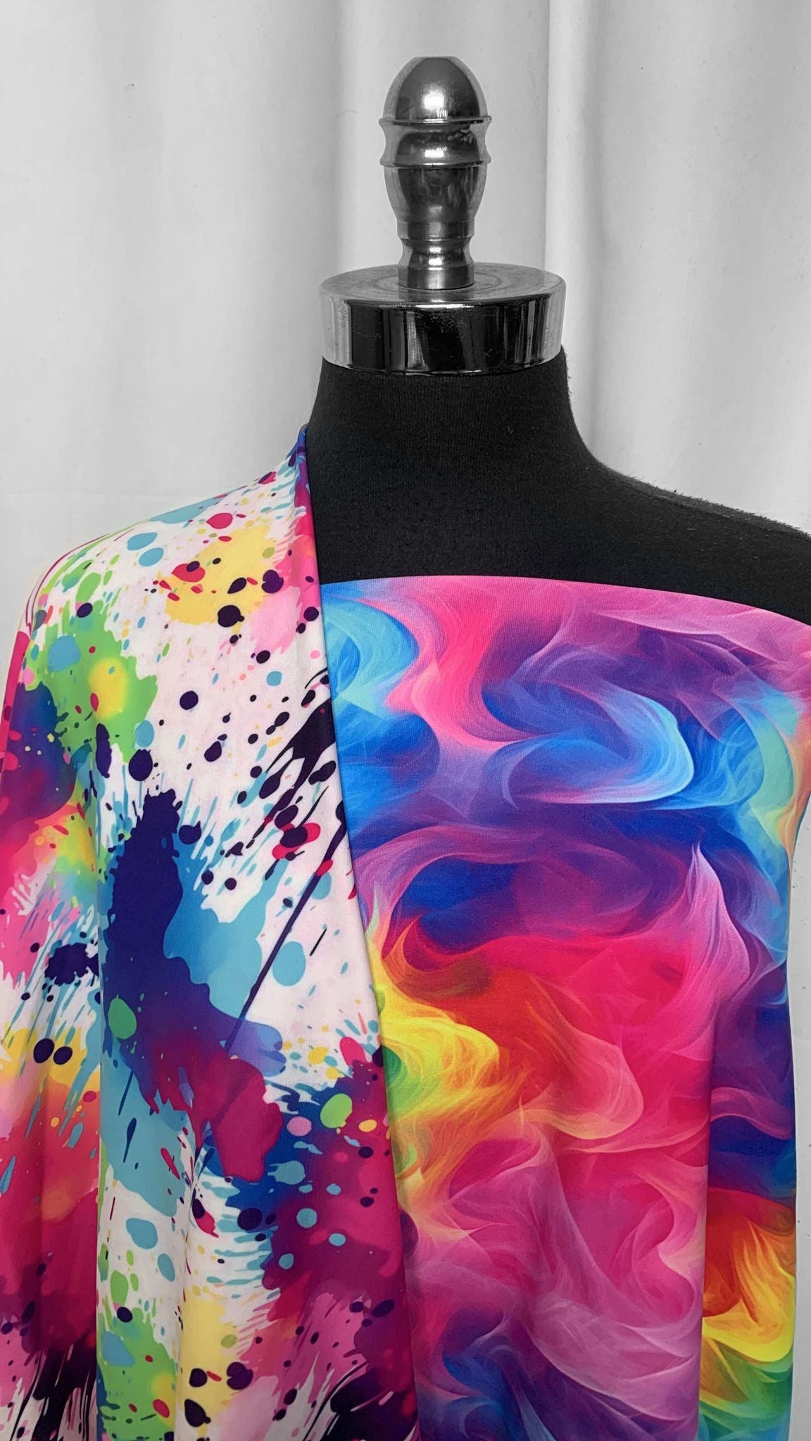 DOUBLE RAINBOW BUNDLE : 27" Cut of Rainbow Smoke Glide & 30" Cut of Rainbow Splotch Glide : A25628