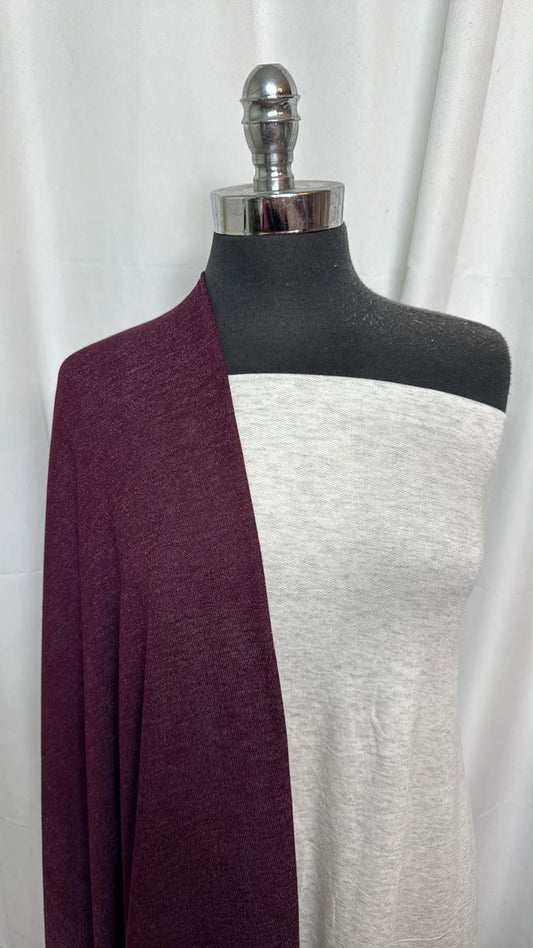 ASH GREY/BURGUNDY BUNDLE : 2YD Ash Grey Baby FT & 1.5YD Burgundy Baby FT : A30664