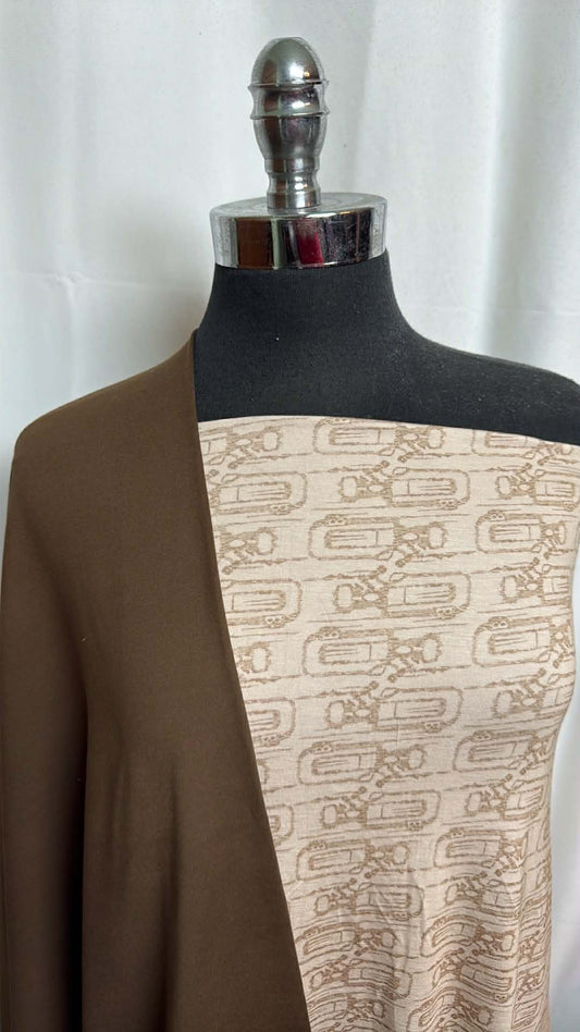 BROWN/STAR WARS BUNDLE : 2YD Star Wars Modal & 1YD Brown Mid-Weight Peached PF : A29719