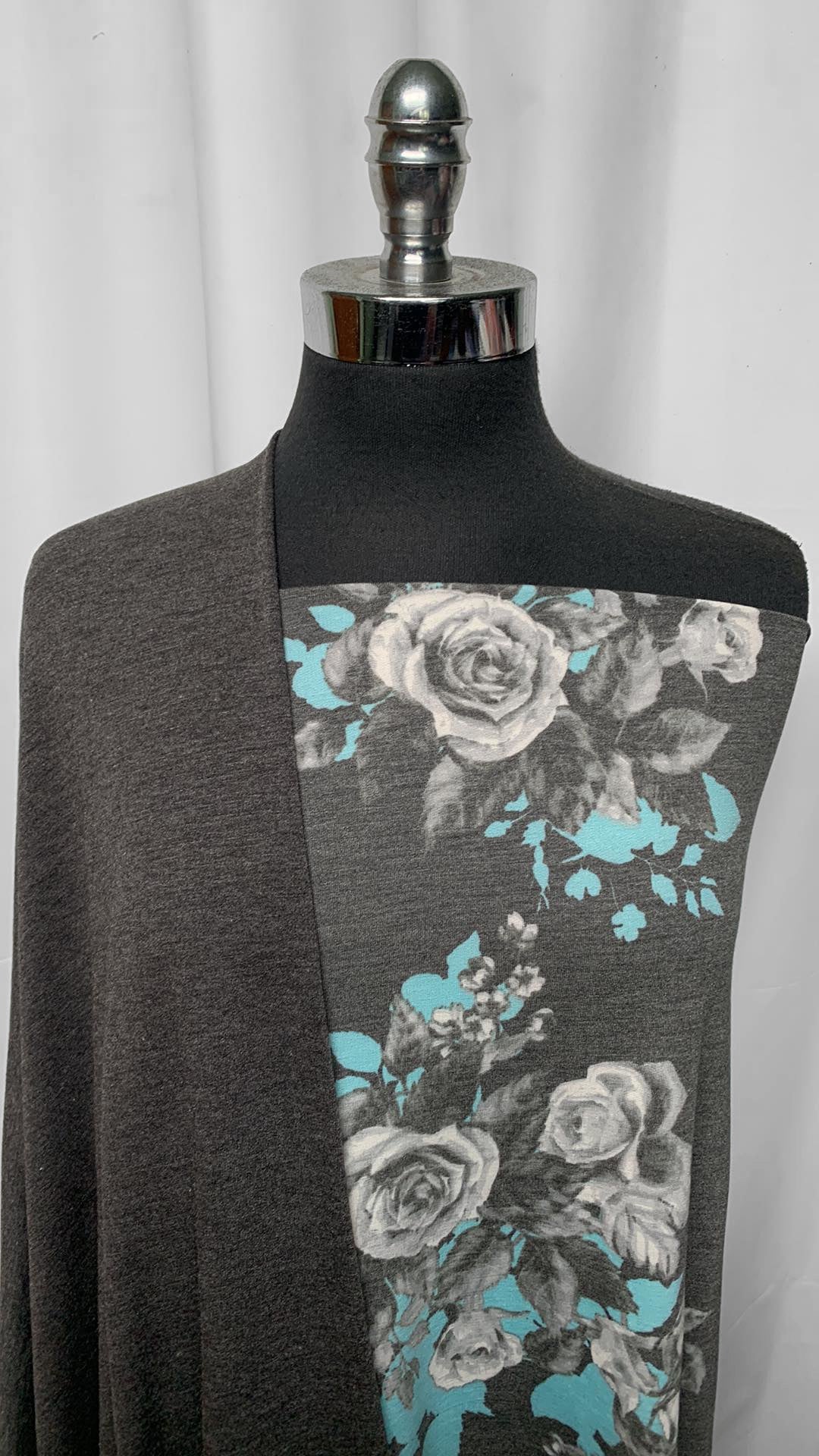CHARCOAL/FLORAL BUNDLE : 2YD Floral PRS FT & 2YD Charcoal PRS FT : A25354