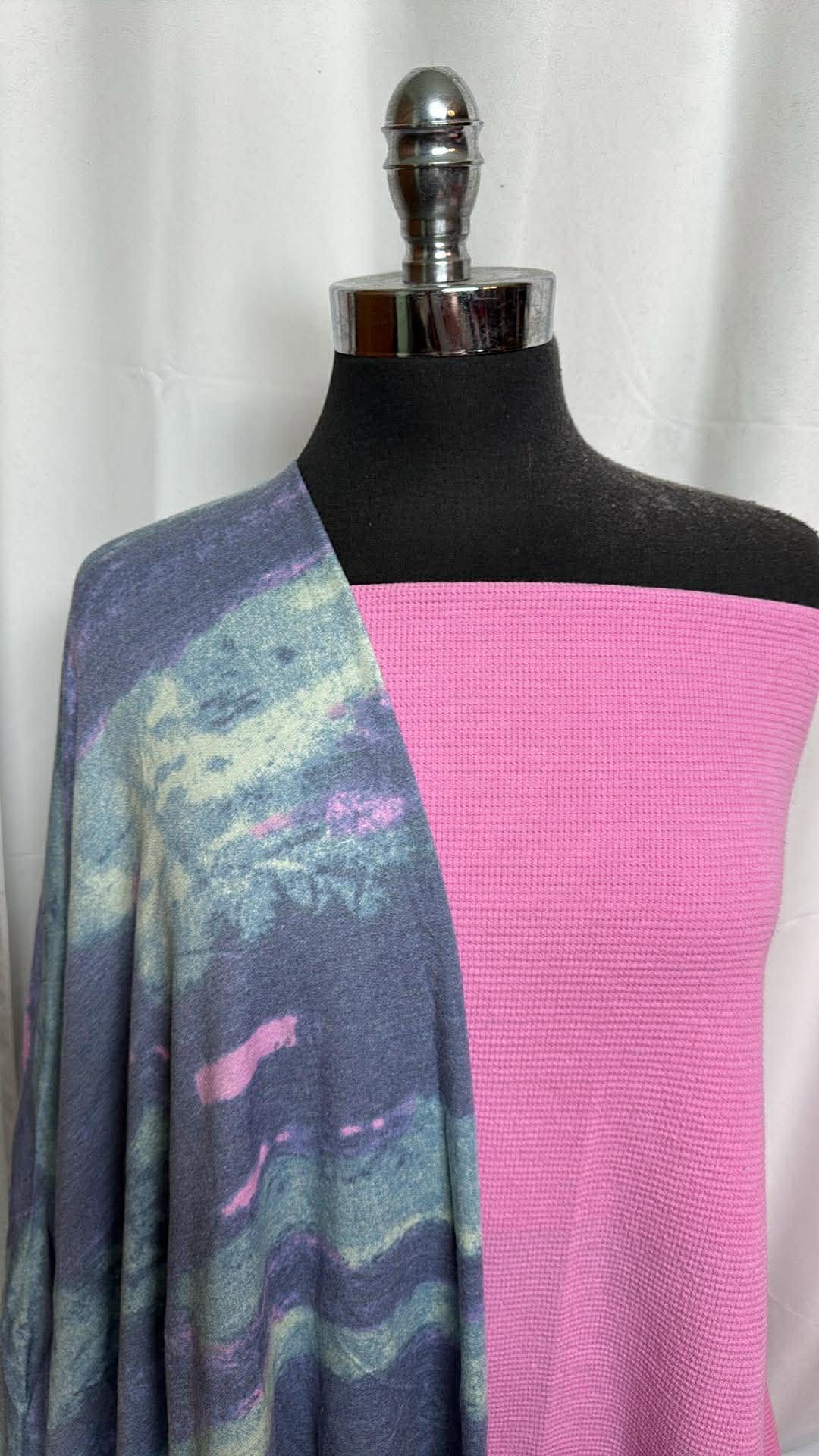 DISTRESSED/PINK THERMAL BUNDLE : 2YD Distressed PRS FT & 1YD Pink Flat-Back Thermal (Read Descr.) : A29973