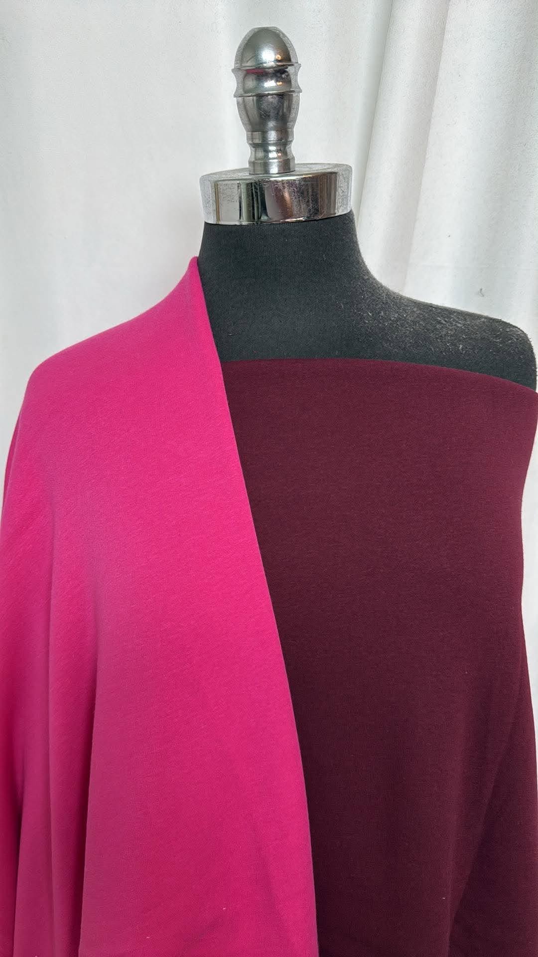 SUPERPLUSH BUNDLE : 1.5YD Burgundy Superplush & 1.5YD Pink Superplush : A30796