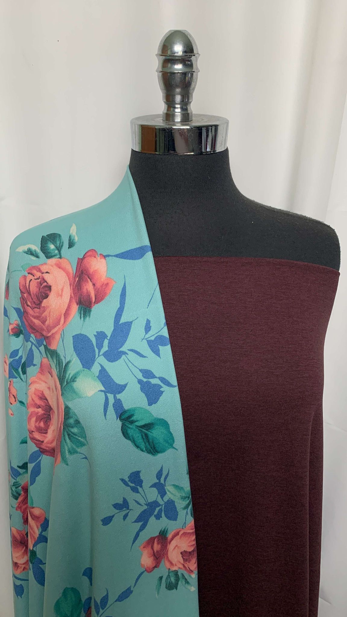 HUCKLEBERRY/BLUE FLORAL BUNDLE : 2YD Huckleberry Mid-Weight PF & 1.5YD Blue Floral Oakley SK : A25712