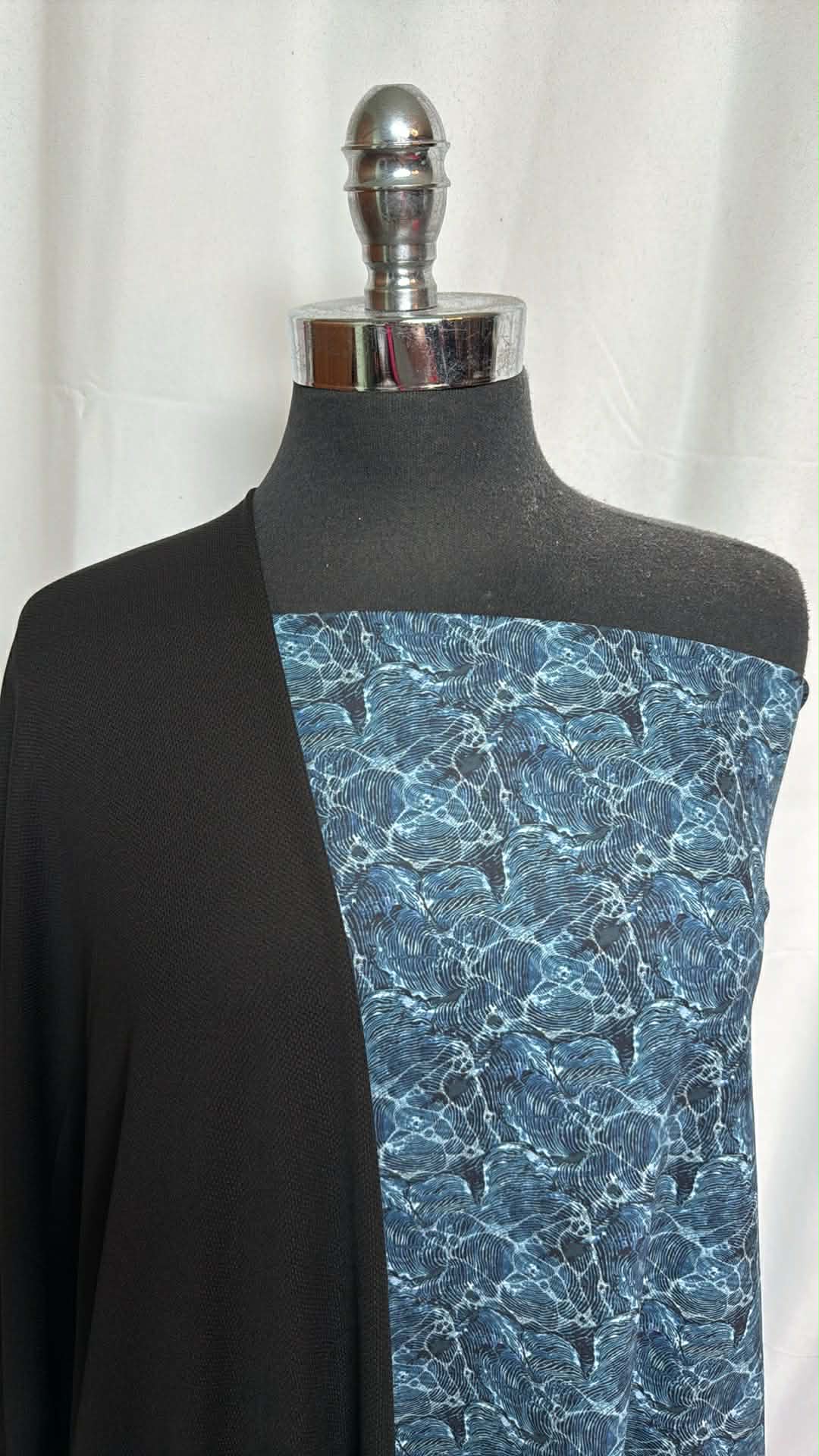 BLACK/ABSTRACT YOGA BUNDLE : 2YD Abstract Yoga PF & 2YD Black Top-Weight Pique PF : A29792