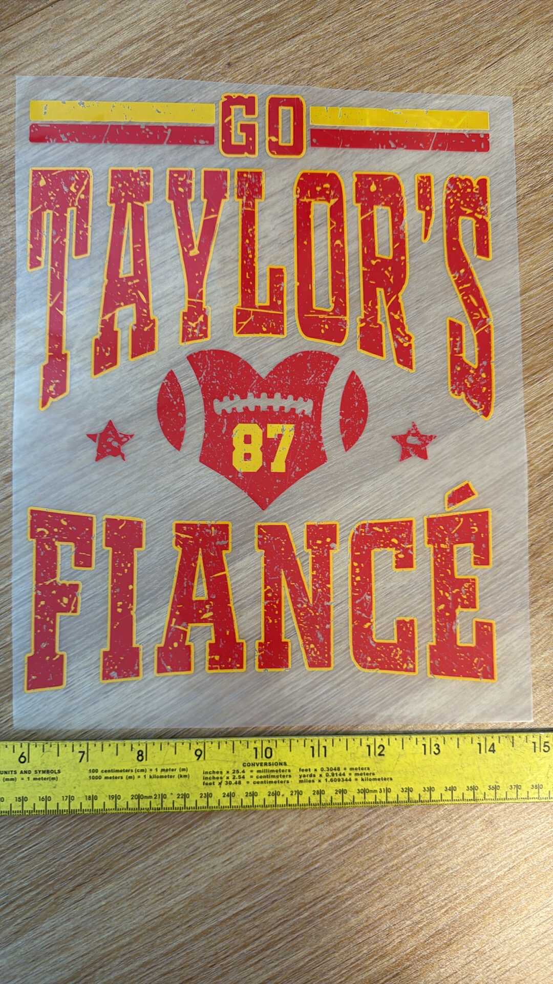 Taylor's Fiance - Iron On Decal - Sold Individually