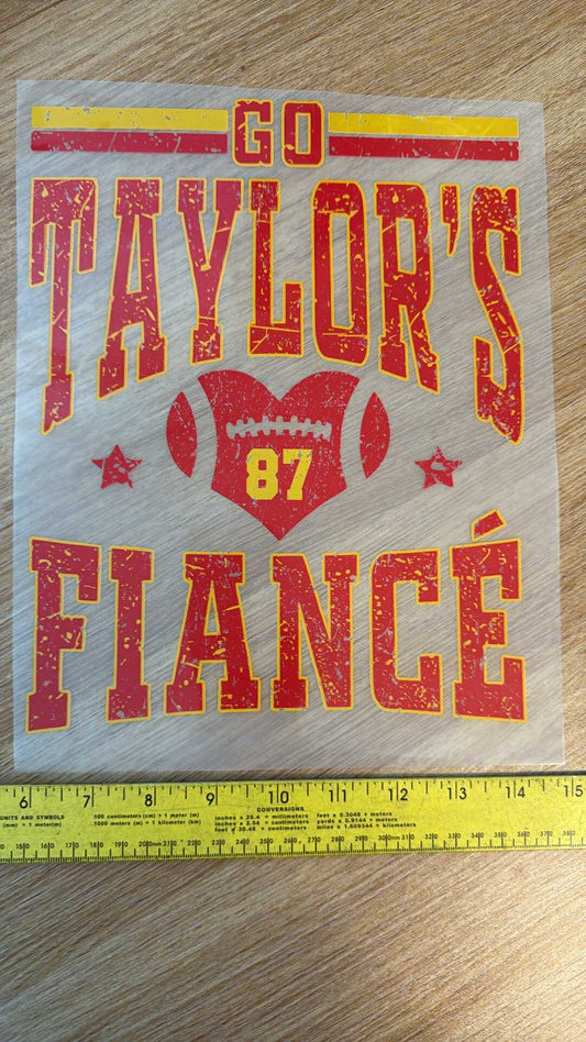Taylor's Fiance - Iron On Decal - Sold Individually