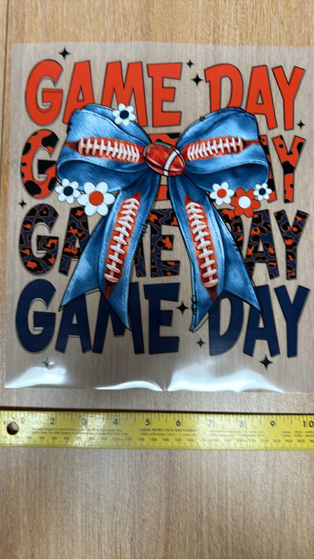 Game Day - Iron On Decal - Sold Individually