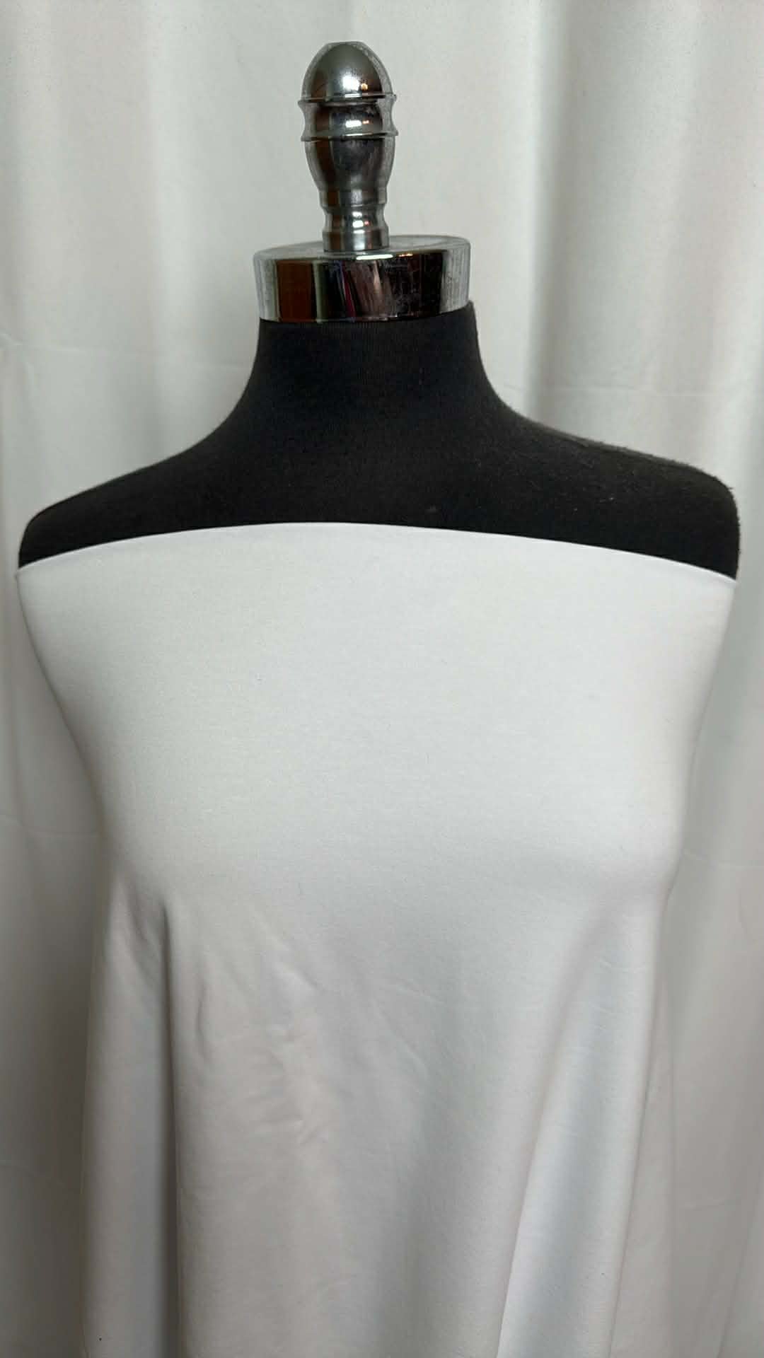 White - 95/5 Cotton Spandex Jersey - By the Yard