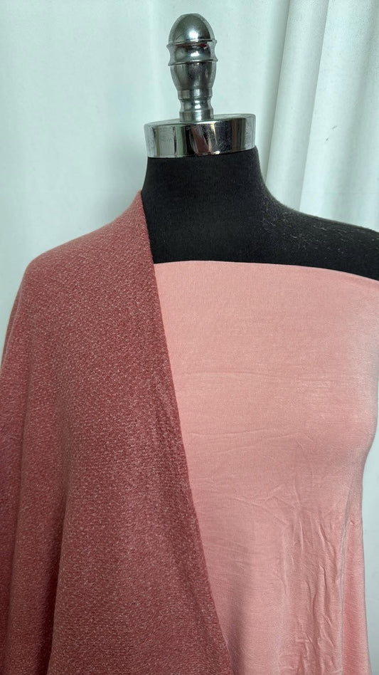 BLUSH/HONEYCOMB SWEATER BUNDLE : 2YD Blush R/S & 1+YD Brushed Honeycomb SK : A30976