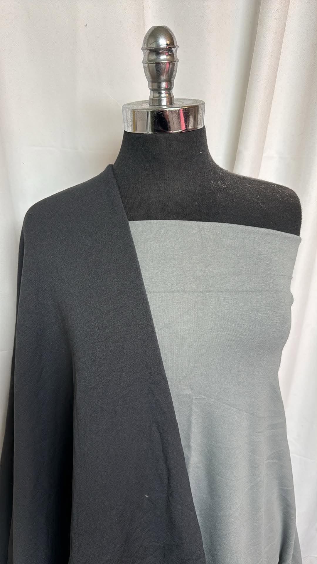 GREY BUNDLE : 1YD Polartec Fleece & 2YD Grey C/S 1x1 Rib : A30635