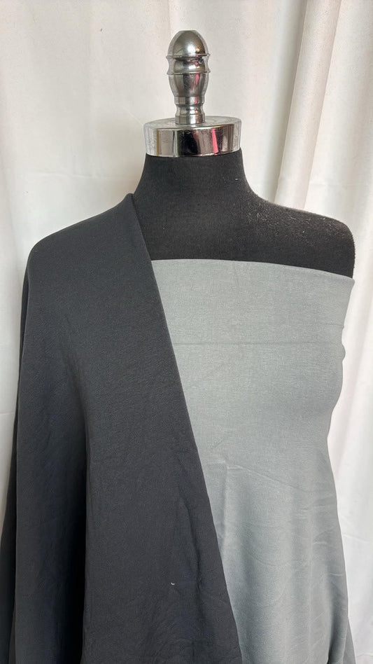 GREY BUNDLE : 1YD Polartec Fleece & 2YD Grey C/S 1x1 Rib : A30635