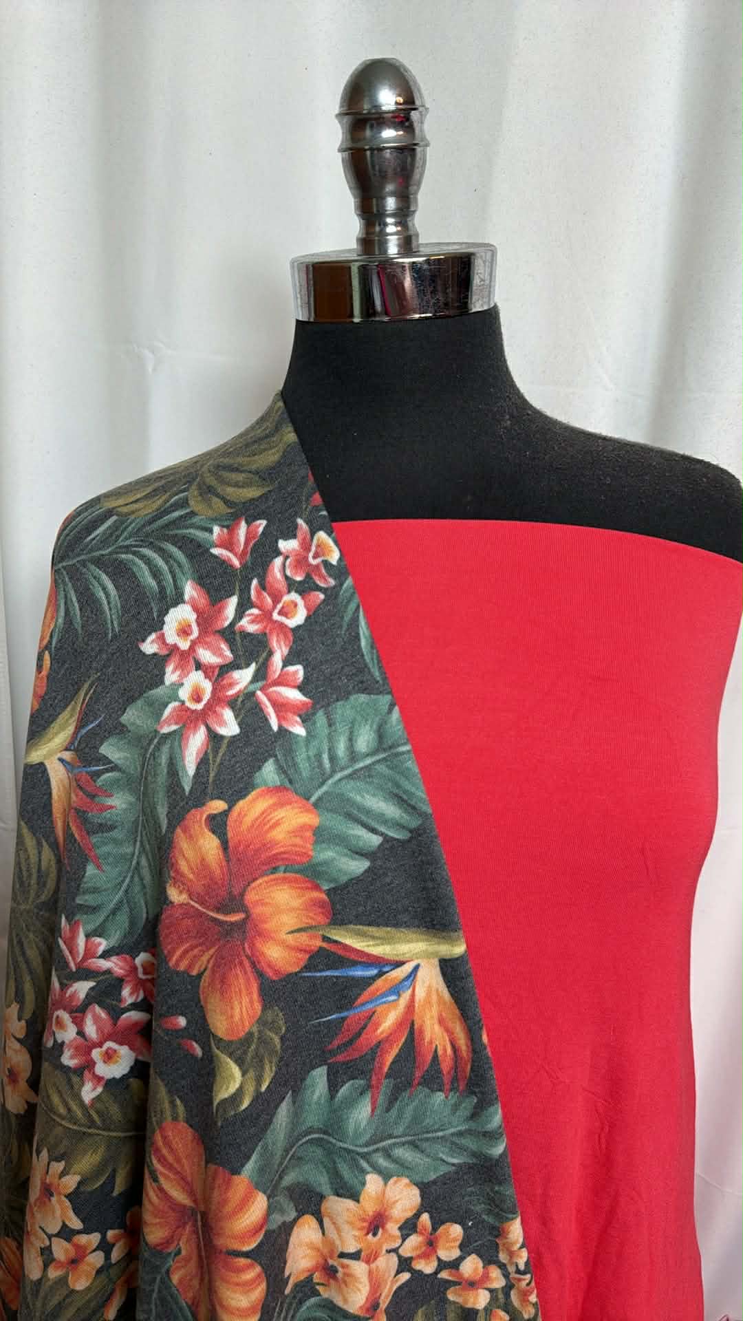 CORAL/TROPICAL FLORAL BUNDLE : 2YD Coral Bamboo & 2YD Tropical Floral Brushed C/P FT : A29793