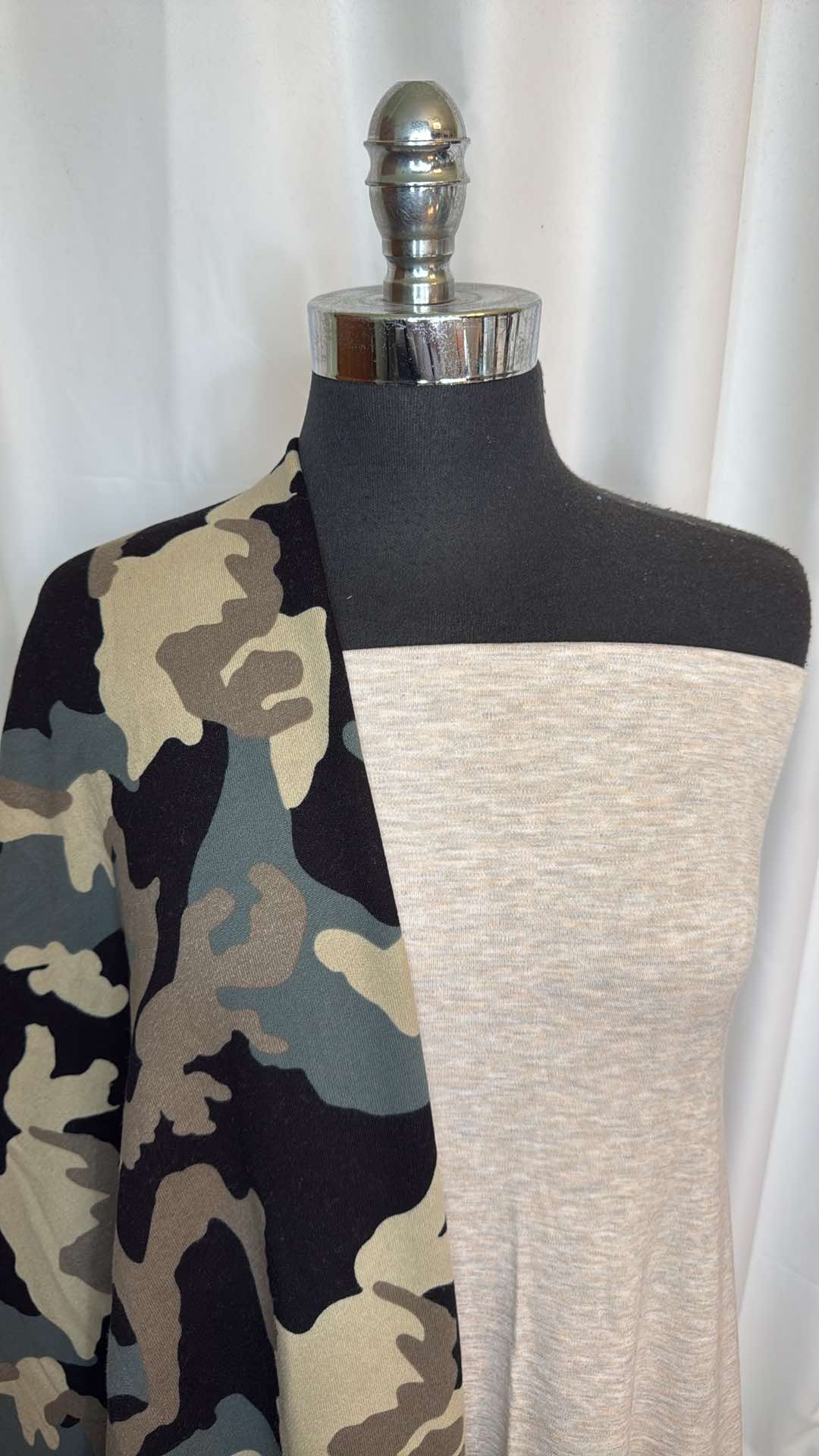 OATMEAL/CAMO BUNDLE : 2YD Oatmeal Modal Ponte & 2YD Camo Cotton FT : A26722