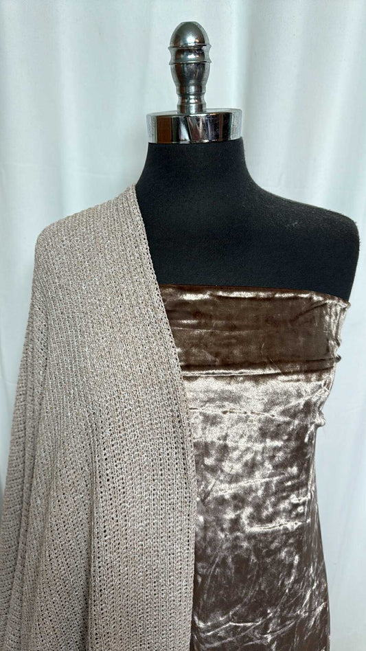 VELVET/SWEATER BUNDLE : 2YD Crushed Stretch Velvet & 2YD Loose Knit Sweater : A29238