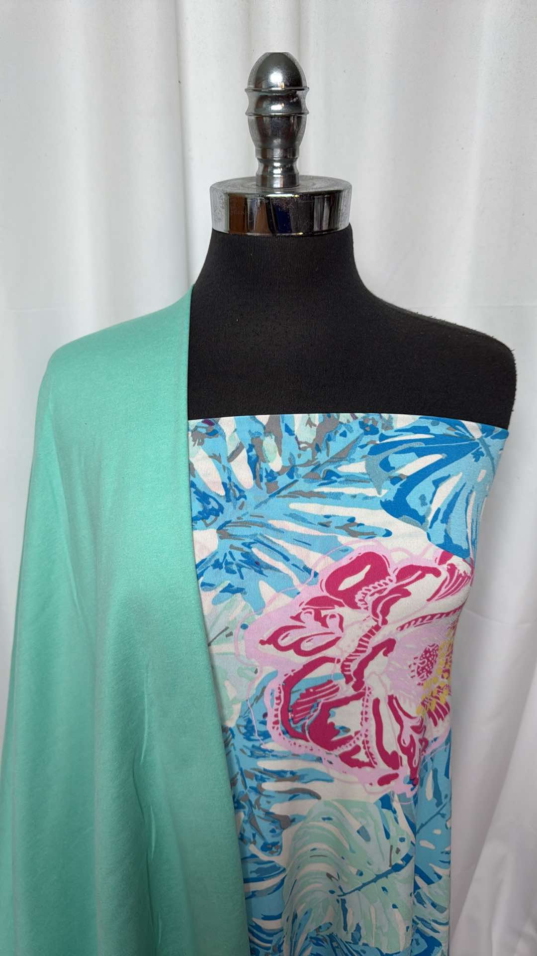 MINT/TROPICAL FLORAL BUNDLE : 1.5YD Mint Peached PF & 2YD Tropical Floral ITY : A26880