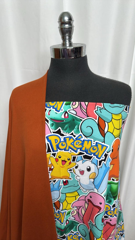 TEXAS ORANGE/POKEMON BUNDLE : 2YD Texas Orange Peached PF & 1+YD Pokémon C/S : A27052