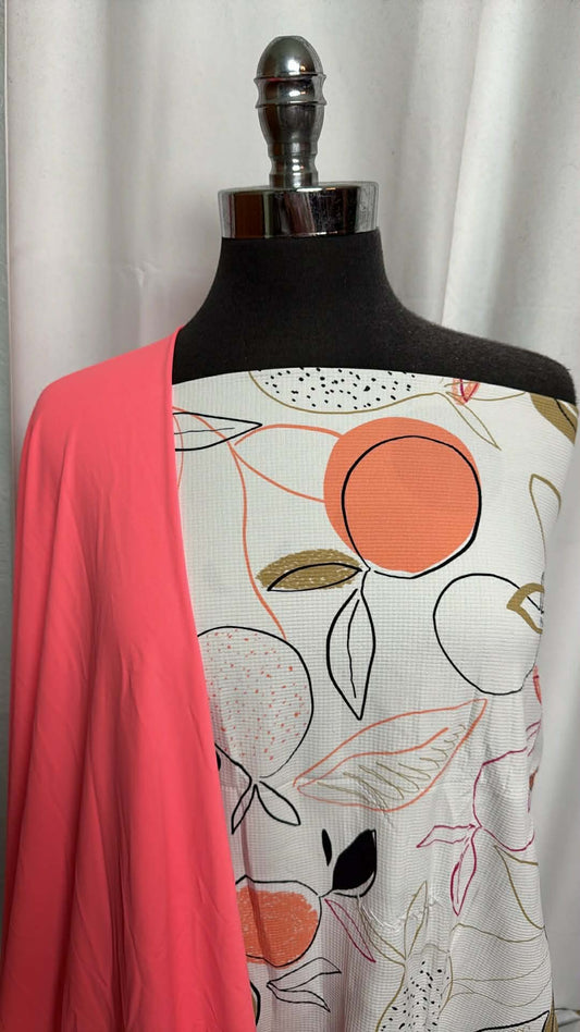 CORAL/FRUIT BUNDLE : 2YD Fruit Textured N/S Swim & 2YD Coral N/S Swim : A29830