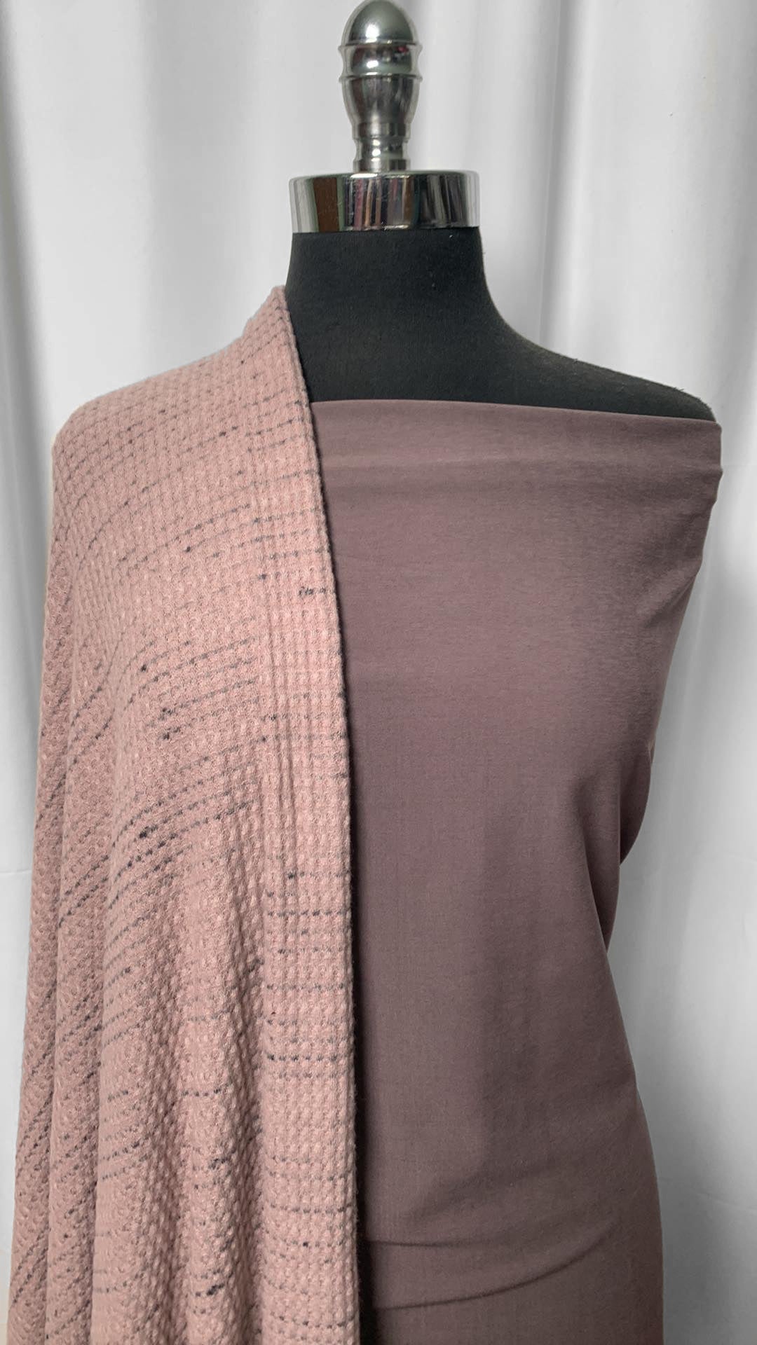 MOCHA/SPACE DYE BUNDLE : 2YD Space Dye Brushed Waffle & 1YD Mocha Peached PF : A2382