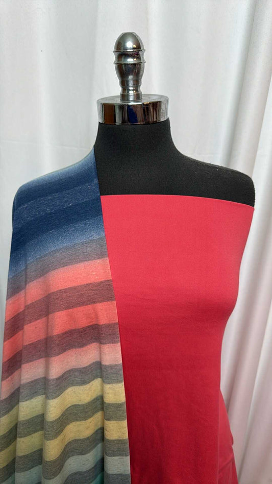 CORAL/OMBRE STRIPE BUNDLE : 2YD Coral DBP & 2YD Ombre Stripe PRS : A28016